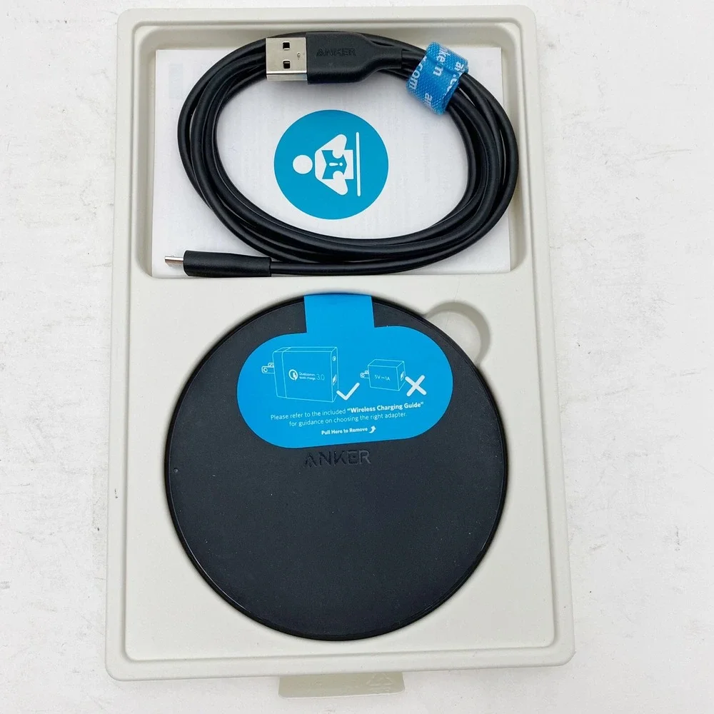 Anker‎ PowerWave Pad A2503 Wireless Fast Charger Qi-Certified Black OS
